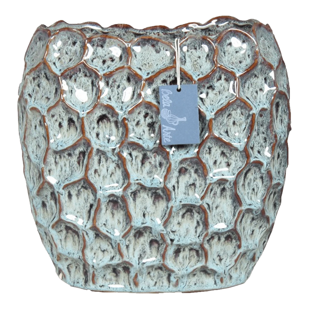 Bloempot Brussel Ovaal - L29 X B17,5 X H26,5cm - Groen