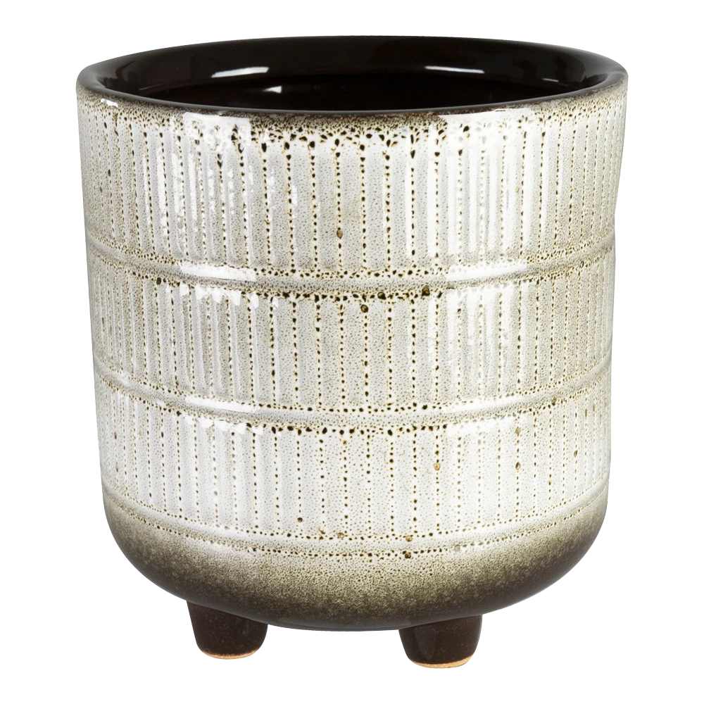 Bloempot Denise - D17 X H17cm - Off White 1 Bloempot Denise - D17 X H17cm - Off White