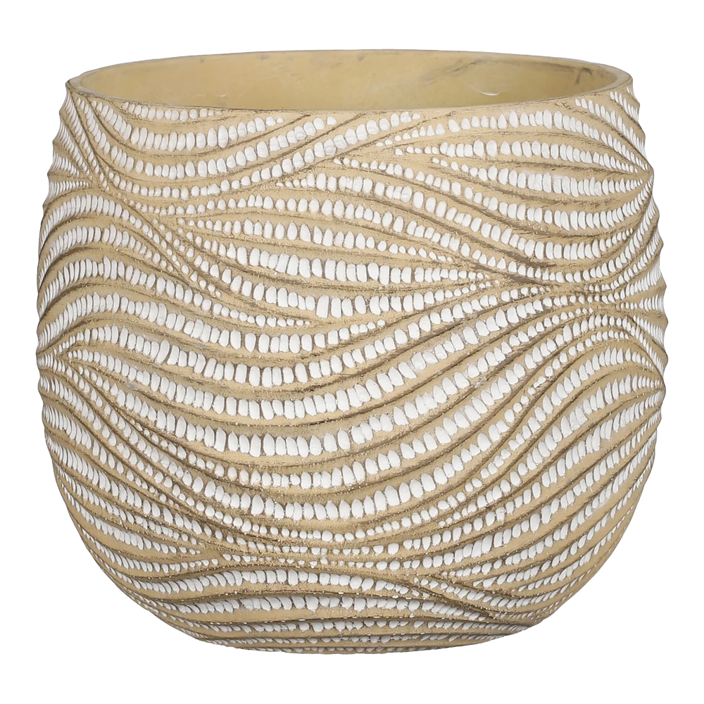 Bloempot Hendrick - D21,5 X H19cm - Creme 1 Bloempot Hendrick - D21,5 X H19cm - Creme