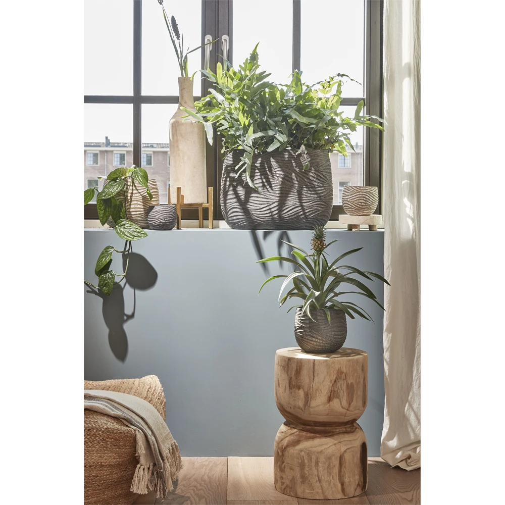 Bloempot Hendrick - D21,5 X H19cm - Creme 2 Bloempot Hendrick - D21,5 X H19cm - Creme - Afbeelding 2