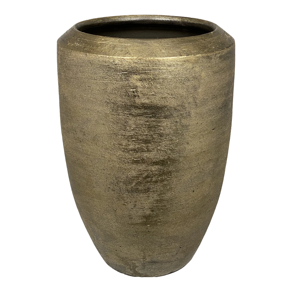 Bloempot Kos Hoog - D23 X H35cm - Goud 1 Bloempot Kos Hoog - D23 X H35cm - Goud