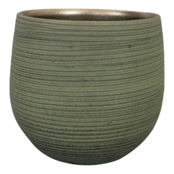 Bloempot Lydia - D22 X H20cm - Shiny Green