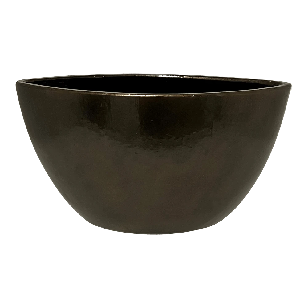 Bloempot Petra Ovaal - L32 X B17 X H17cm - Koper 1 Bloempot Petra Ovaal - L32 X B17 X H17cm - Koper