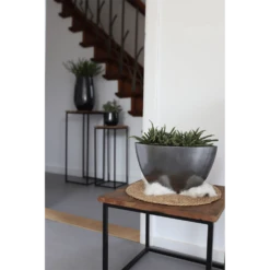 Bloempot Petra - D27 X H24cm - Platinum -Huisdecoratie bloempot petra platinum bloempot 3