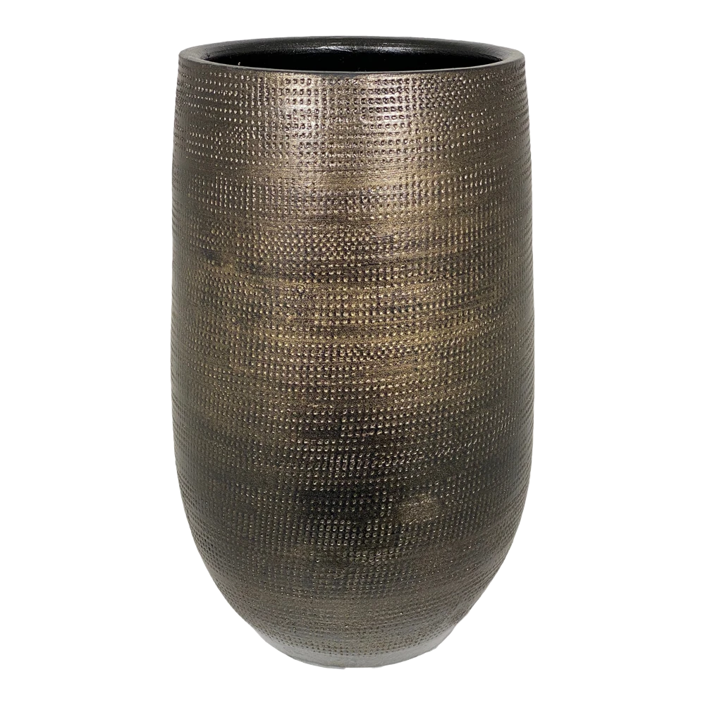 Bloempot Tokio Hoog - D25 X H50cm - Goud 1 Bloempot Tokio Hoog - D25 X H50cm - Goud