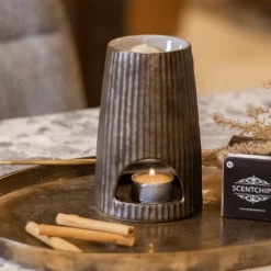 Geurchips Brander Rib Rond Brons - ScentChips -Huisdecoratie geurchips brander rib rond brons scentchips 3