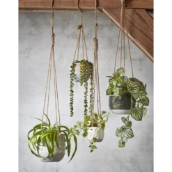 Hangpot Resa - D18,5 X H17cm - Lichtgrijs 9 Hangpot Resa - D18,5 X H17cm - Lichtgrijs -Huisdecoratie hangpot resa d18 5 x h17cm lichtgrijs hangpot 5 1