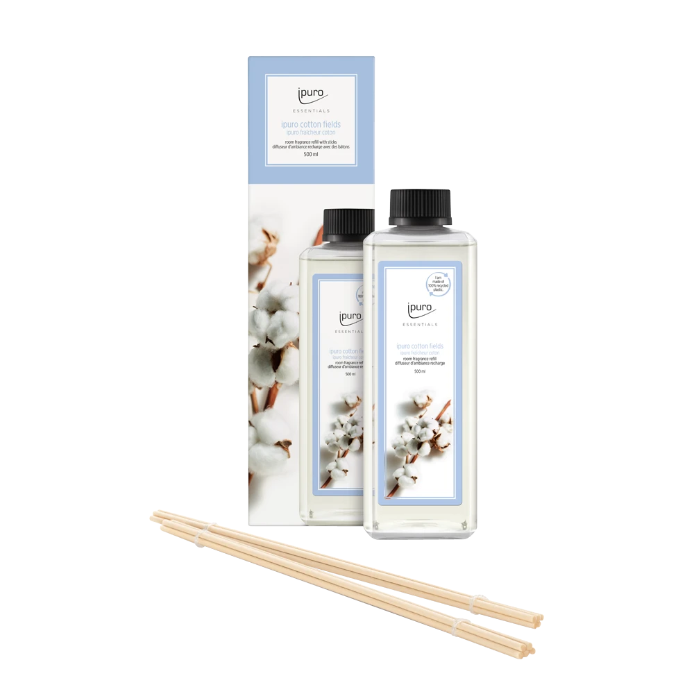 Ipuro Refill Cotton Fields 500ml - Navulling Geurstokjes 1 Ipuro Refill Cotton Fields 500ml - Navulling Geurstokjes