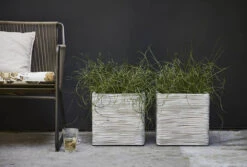 Capi Plantenbak Vierkant Nature Rib NL - L30 X B30 X H30cm - Ivoor -Huisdecoratie pot vierkant rib nl 30x30x30 ivoor plantenbak 7 8