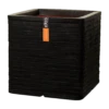 Capi Plantenbak Vierkant Nature Row NL - L40 X B40 X H40cm - Zwart