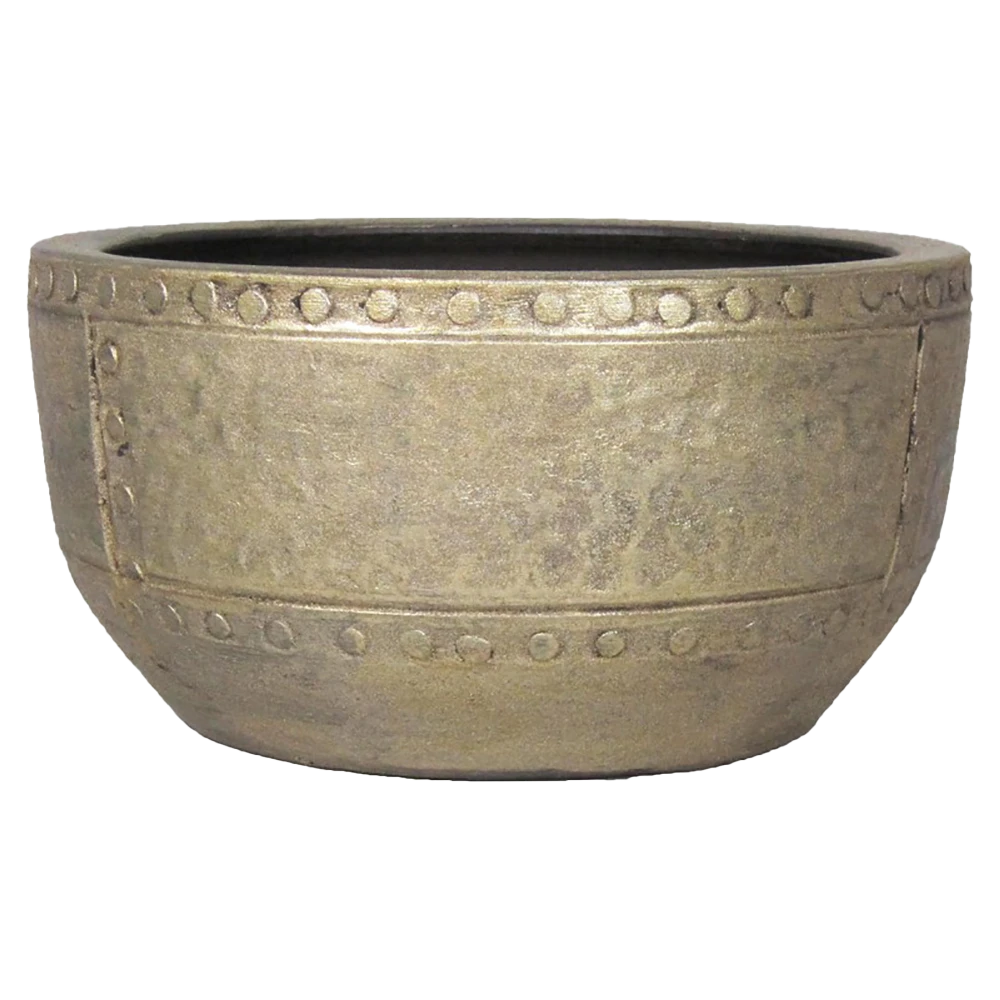 Plantenschaal Fien - D29 X H14cm - Goud 1 Plantenschaal Fien - D29 X H14cm - Goud