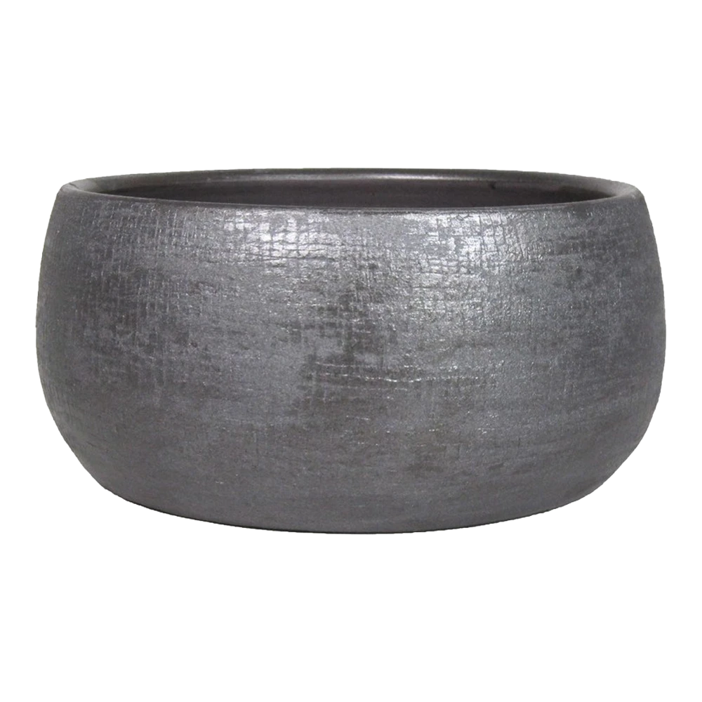 Plantenschaal Mira - D29 X H14cm - Antraciet 1 Plantenschaal Mira - D29 X H14cm - Antraciet