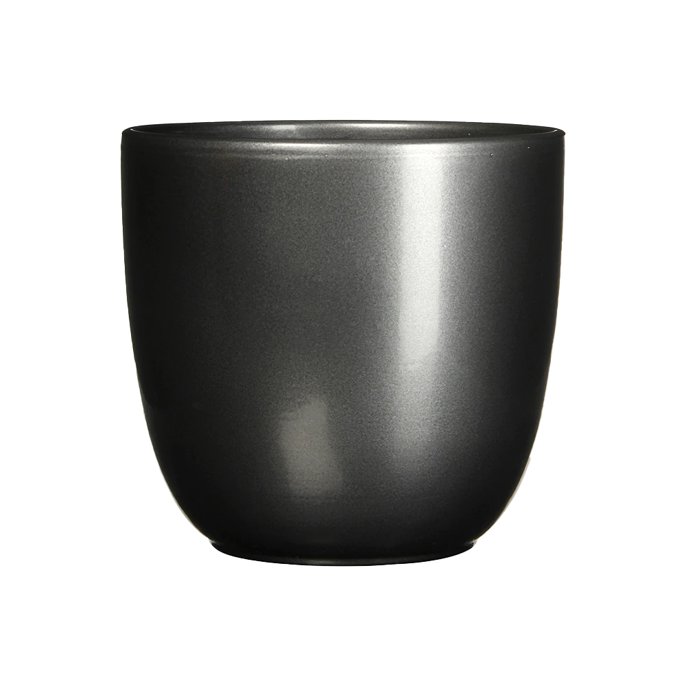 Bloempot Tusca - D28 X H25cm - Antraciet 1 Bloempot Tusca - D28 X H25cm - Antraciet