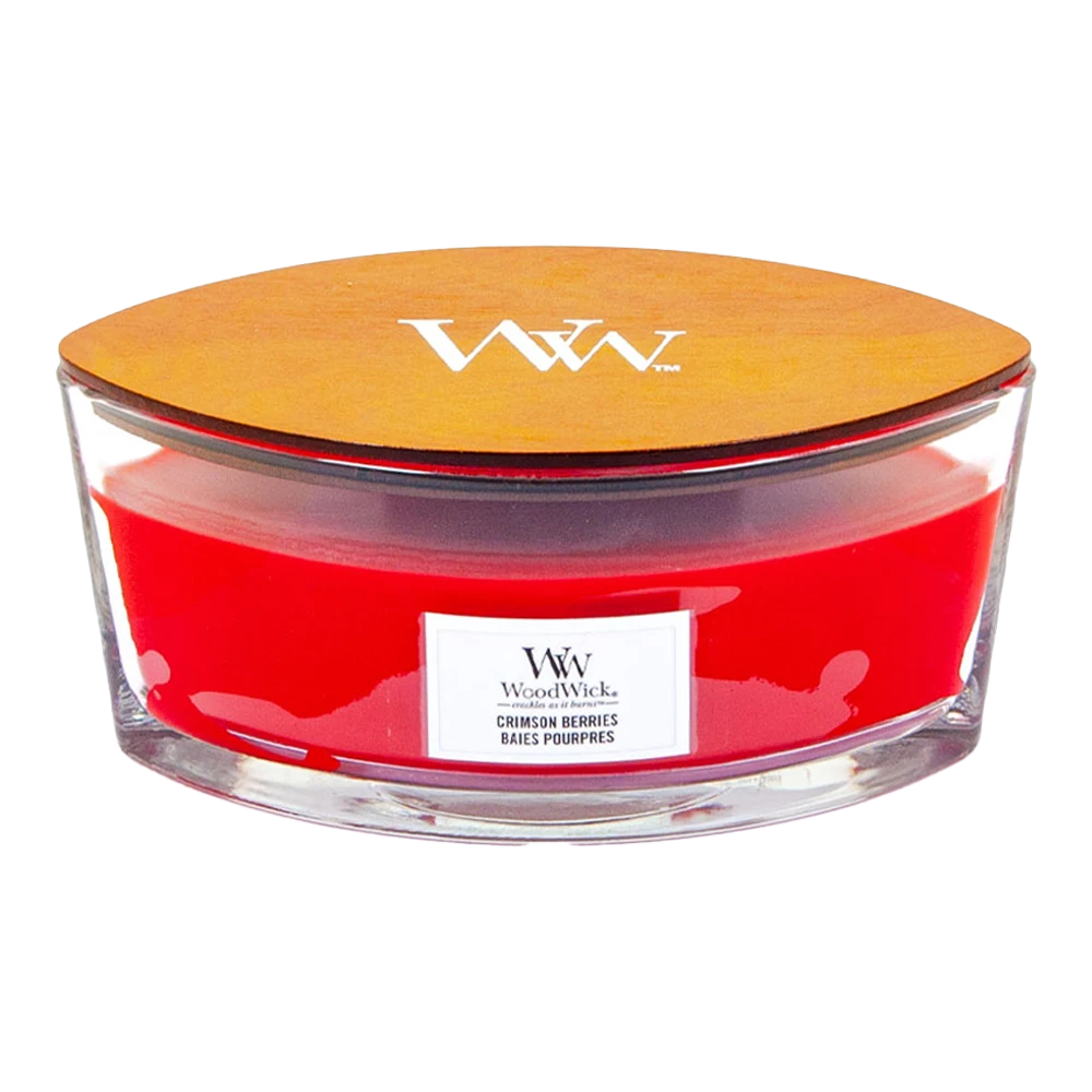 Woodwick Crimson Berries Ellipse Candle - Geurkaars 1 Woodwick Crimson Berries Ellipse Candle - Geurkaars