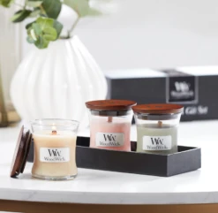 Woodwick Deluxe Gift Set Mini Jar Spring/Summer - Geurkaars -Huisdecoratie woodwick deluxe set s jar lente summer geurskaars 3