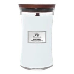 Woodwick Magnolia Birch Large Candle - Geurkaars