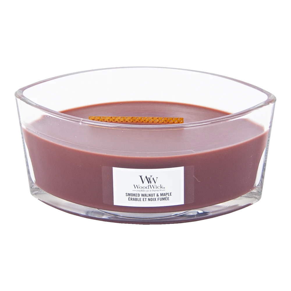 Woodwick Smoked Walnut & Maple Ellipse Candle - Geurkaars 2 Woodwick Smoked Walnut & Maple Ellipse Candle - Geurkaars - Afbeelding 2